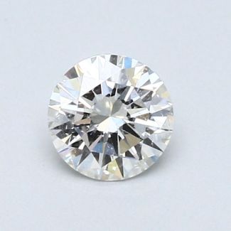 0.54 Carat Round H SI2 EX VG GIA Natural Diamond