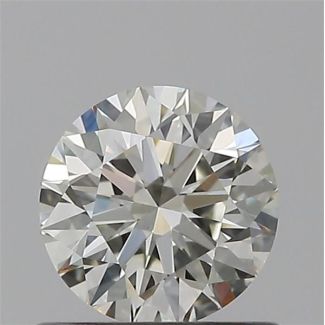 0.55 Carat Round H VVS2 EX IGI Natural Diamond