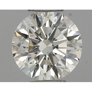 0.32 Carat Round H SI2 EX IGI Natural Diamond