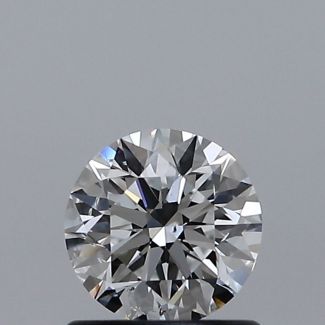 0.70 Carat Round D SI2 EX VG GIA Natural Diamond