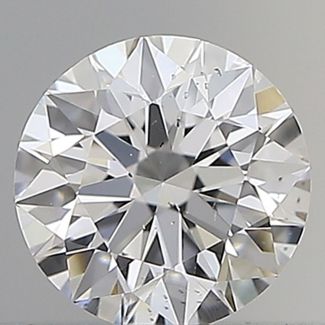 0.40 Carat Round D SI1 EX GIA Natural Diamond