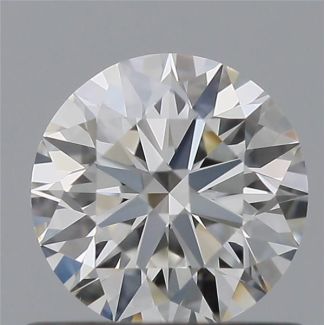 0.6 Carat Round H VVS2 EX GIA Natural Diamond