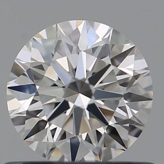 0.61 Carat Round H VVS1 EX GIA Natural Diamond