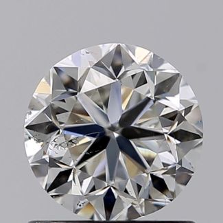 0.90 Carat Round F SI2 GD EX GIA Natural Diamond