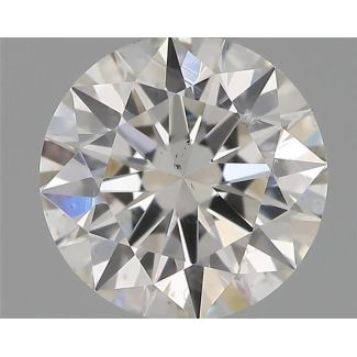 0.53 Carat Round H SI1 EX GIA Natural Diamond