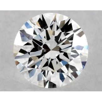 0.55 Carat Round F VVS1 EX GIA Natural Diamond