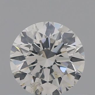 0.42 Carat Round H I1 EX GIA Natural Diamond