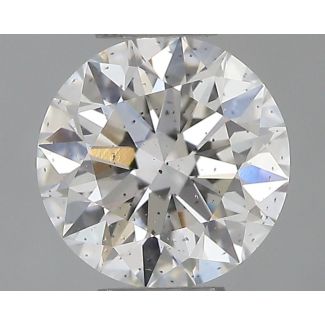 0.62 Carat Round F SI2 EX GIA Natural Diamond