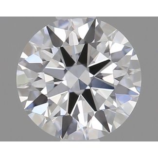 0.35 Carat Round D VVS2 EX GIA Natural Diamond