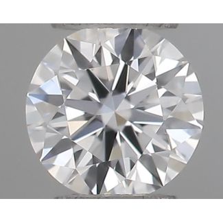 0.18 Carat Round D VVS2 EX GIA Natural Diamond