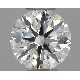 0.36 Carat Round H VVS2 EX IGI Natural Diamond