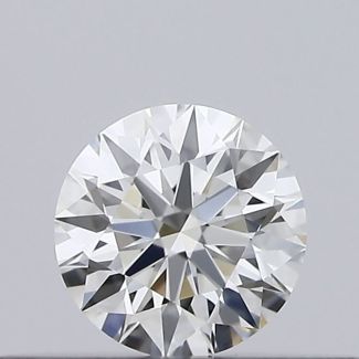 0.18 Carat Round H VVS1 EX GIA Natural Diamond