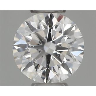 0.22 Carat Round D VVS2 EX VG GIA Natural Diamond