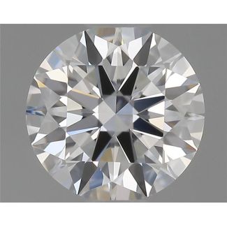 0.41 Carat Round H VVS2 EX GIA Natural Diamond