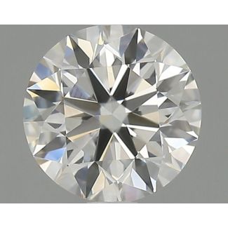 0.51 Carat Round H VVS2 EX GD GIA Natural Diamond