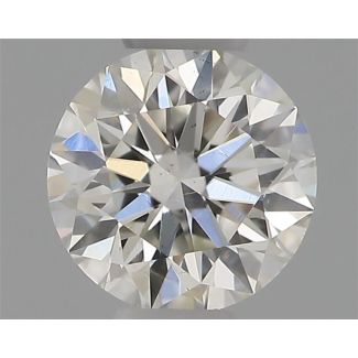 0.31 Carat Round G SI1 EX IGI Natural Diamond