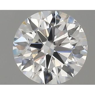 0.51 Carat Round F SI1 EX GIA Natural Diamond