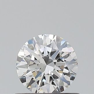 0.5 Carat Round E VVS2 EX GIA Natural Diamond