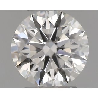 0.36 Carat Round H VVS1 EX IGI Natural Diamond