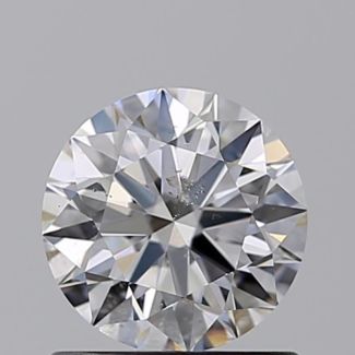 0.80 Carat Round E SI2 EX GIA Natural Diamond