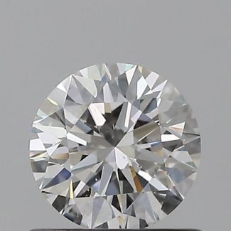 0.6 Carat Round F SI1 EX VG GIA Natural Diamond