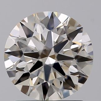 1.31 Carat Round K Faint Brown VS1 EX GIA Natural Diamond