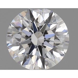 0.41 Carat Round D VVS2 EX GIA Natural Diamond