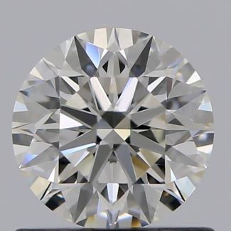 0.70 Carat Round H VVS2 EX GIA Natural Diamond