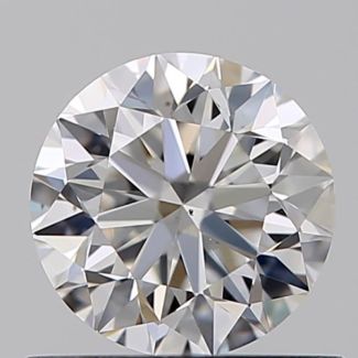 0.60 Carat Round F VS2 VG EX GIA Natural Diamond