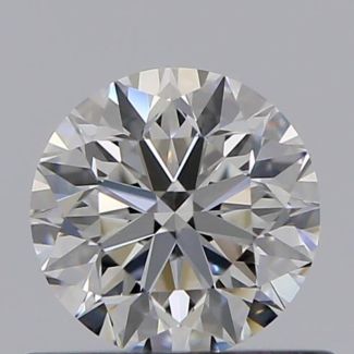 0.52 Carat Round F VVS2 VG EX GIA Natural Diamond