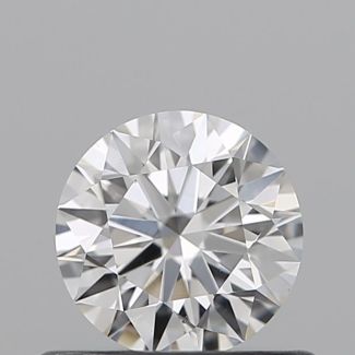 0.52 Carat Round D VS2 EX GIA Natural Diamond