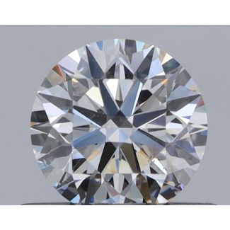 0.54 Carat Round F SI1 EX GIA Natural Diamond