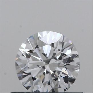 0.41 Carat Round D VVS2 EX GIA Natural Diamond