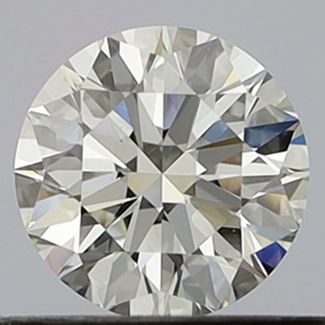 0.45 Carat Round H VVS2 EX GIA Natural Diamond