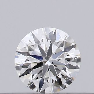 0.18 Carat Round H VVS2 EX GIA Natural Diamond