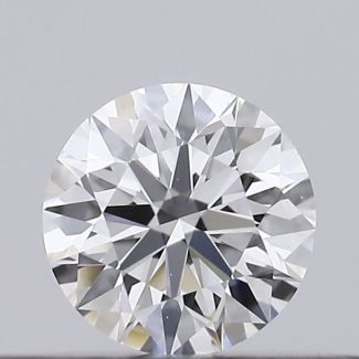 0.22 Carat Round D VVS2 EX GIA Natural Diamond