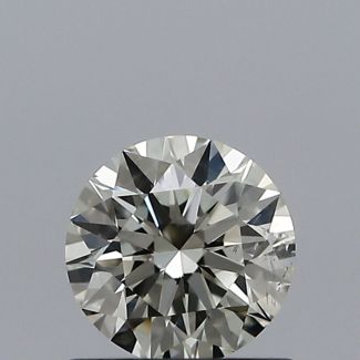 0.60 Carat Round K SI2 EX VG GIA Natural Diamond