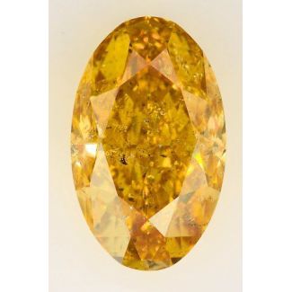 1.19 Carat Oval Fancy Brownish Yellow I1 - EX VG GIA Natural Diamond