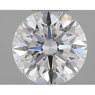 0.56 Carat Round F VVS2 EX GIA Natural Diamond