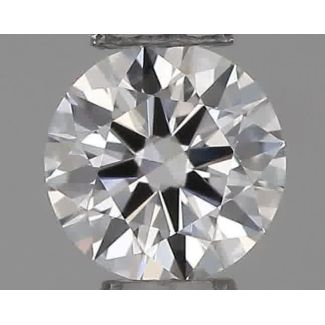 0.18 Carat Round F VVS2 EX VG GIA Natural Diamond