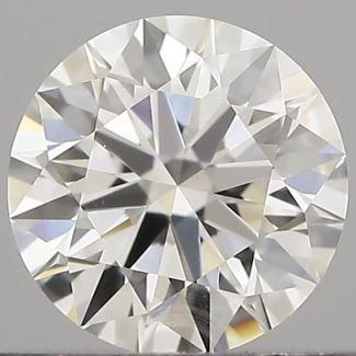 0.54 Carat Round H VVS2 EX GIA Natural Diamond