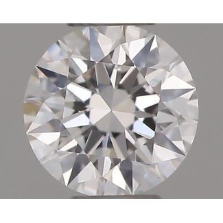 0.19 Carat Round D VVS2 EX GIA Natural Diamond