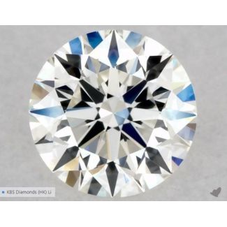 0.43 Carat Round H VVS1 EX GIA Natural Diamond