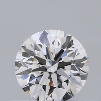 0.34 Carat Round F VVS2 EX GIA Natural Diamond