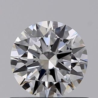 0.50 Carat Round E VVS2 EX GIA Natural Diamond