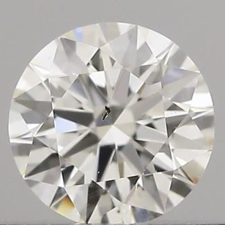 0.34 Carat Round G SI1 EX IGI Natural Diamond