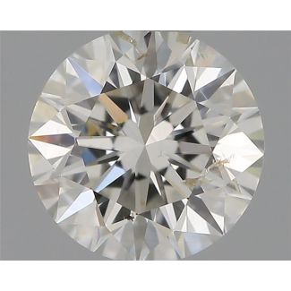 0.51 Carat Round H SI2 VG EX IGI Natural Diamond