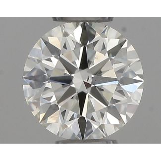 0.34 Carat Round H SI1 EX IGI Natural Diamond