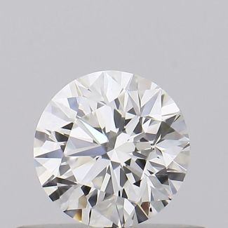 0.35 Carat Round H VVS2 EX VG GIA Natural Diamond