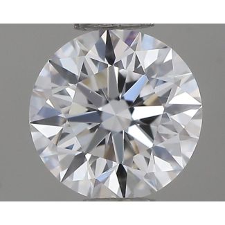 0.46 Carat Round D VVS1 EX GIA Natural Diamond